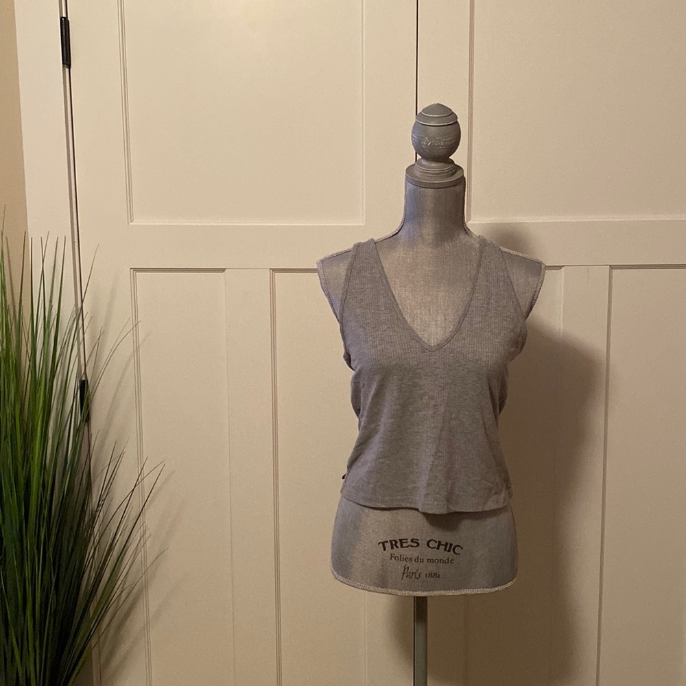 Grey Thick-Strap Tank Top